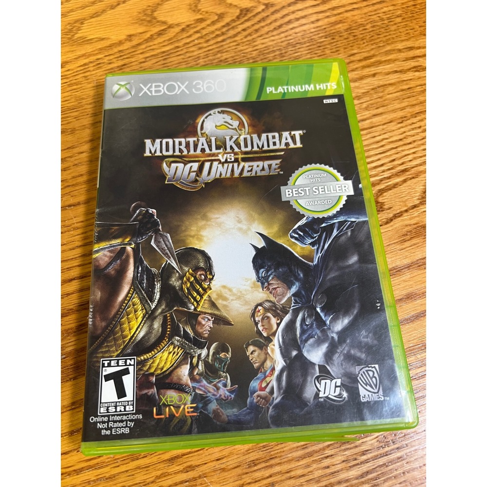 Mortal Kombat vs DC Universe Xbox 360 Platinum Hits Complete CIB Fighting Game